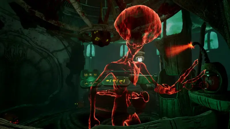 Szene aus dem VR-Spiel Alien Infection