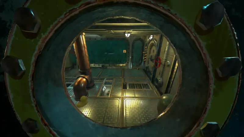 Szene aus dem VR-Spiel Depths of Osiris