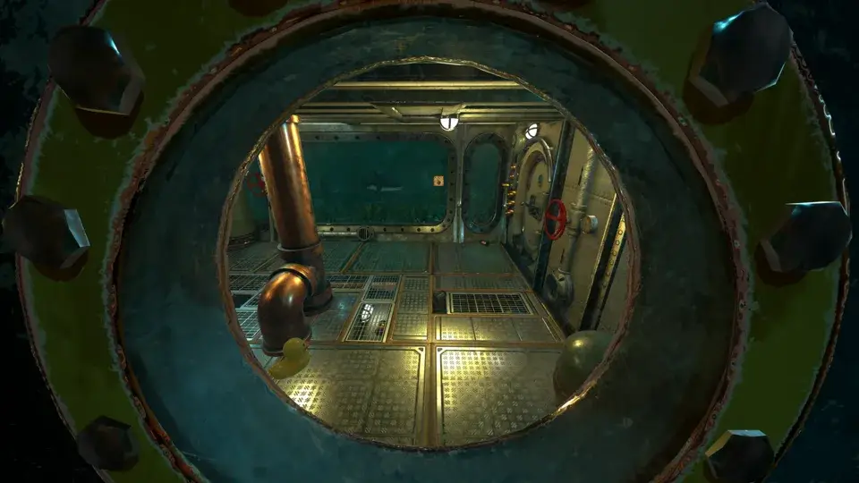 Szene aus dem VR-Spiel Depths of Osiris