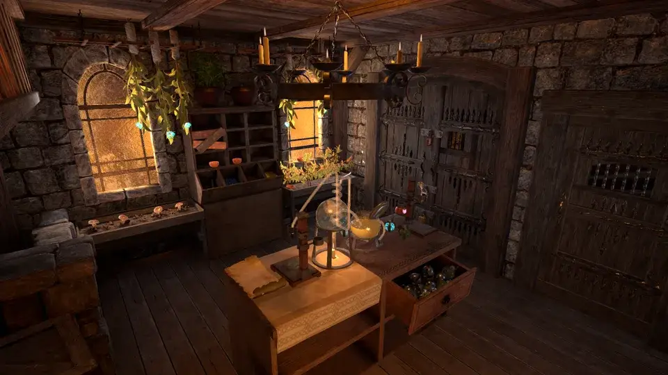 Spielszene aus dem VR-Spiel Dragon Tower