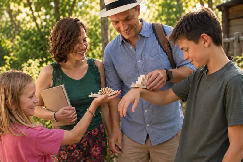 Family discovers a folded paper creature