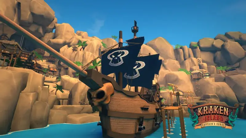 Szene aus dem VR-Spiel Kraken Island