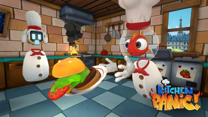 Szene aus dem VR-Spiel Panic Kitchen