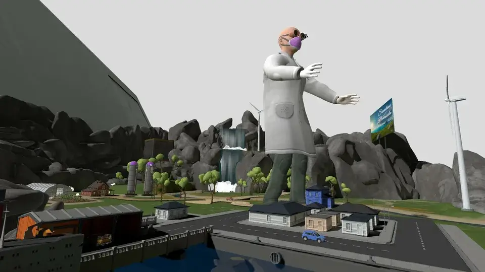 Szene aus dem VR-Spiel Parvus Box