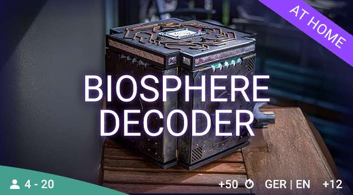 Biosphere Decoder escape box for teams in Munich